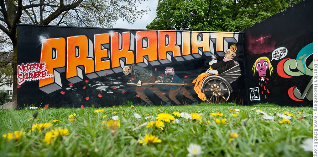Graffiti Prekariat in der Dortmunder Nordstadt. Foto © Dietrich Hackenberg