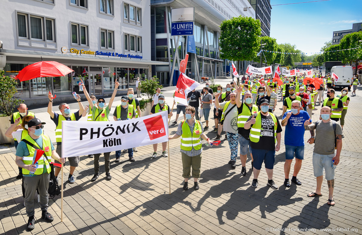 ver.di NRW Streikveranstaltung Großhandel in Bochum am 17.06.21. Foto Dietrich Hackenberg