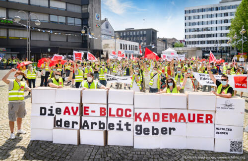 ver.di NRW Streikveranstaltung Großhandel in Bochum am 17.06.21. Foto Dietrich Hackenberg