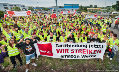 Amazon Werne Streik am 26.06.2015. Foto © Dietrich Hackenberg