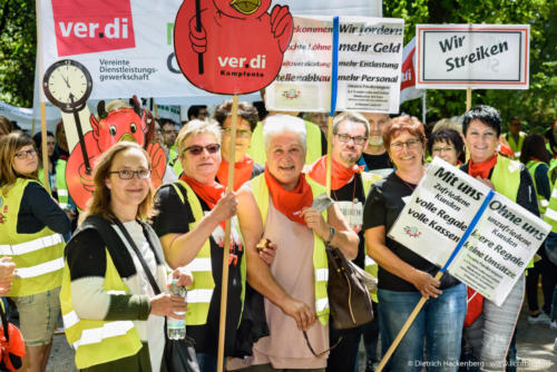 Zentrale Streikversammlung verdi Handel in Düsseldorf am 21.06.2019. Foto Dietrich Hackenberg