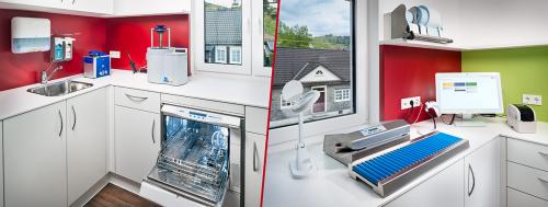 Der Hygieneraum als Blick hinter die Kulissen der Praxis. Zahnarzt Dr. Thomas Wingendorf Grevenbrück